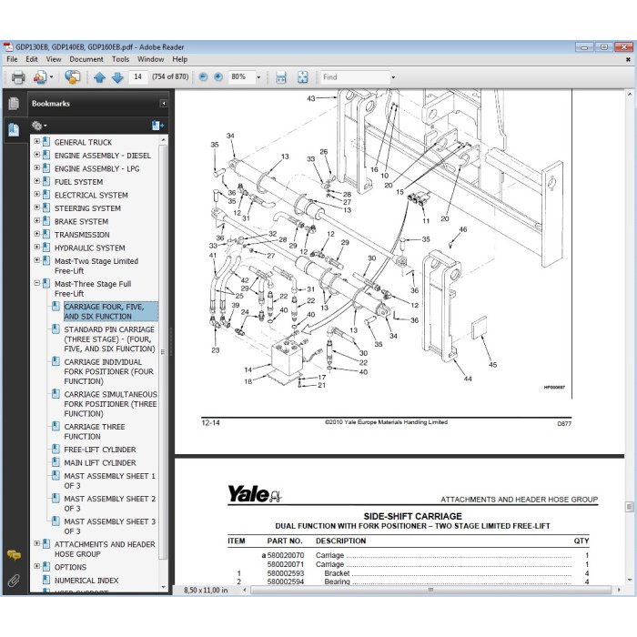 YALE FORKLIFT EPC SPARE PARTS CATALOG